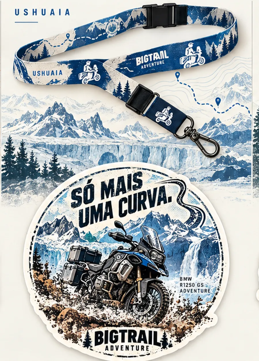 Kit cordão + adesivo de baú Ushuaia
